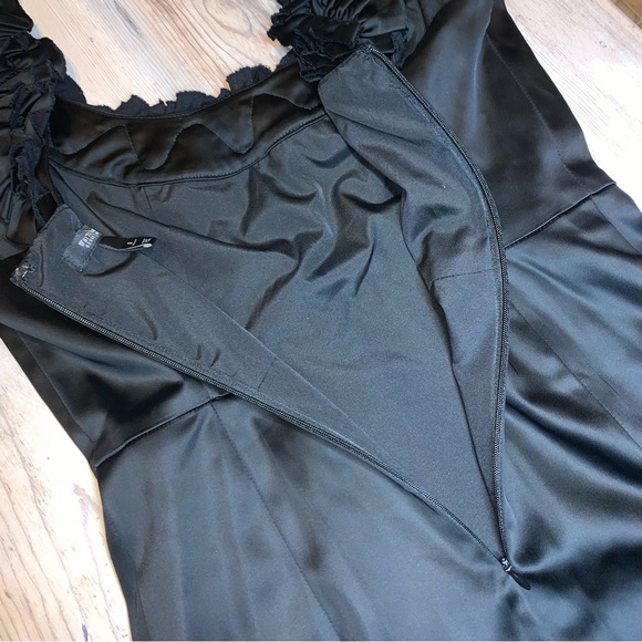 WHBM Ruffle Neckline Little Black Dress - Picture 9 of 16